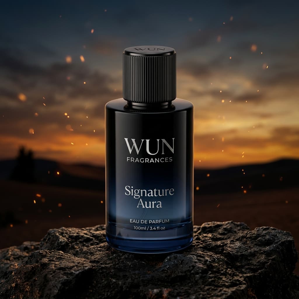 Signature Aura perfume bottle by Wun Fragrances - Premium Fragrance