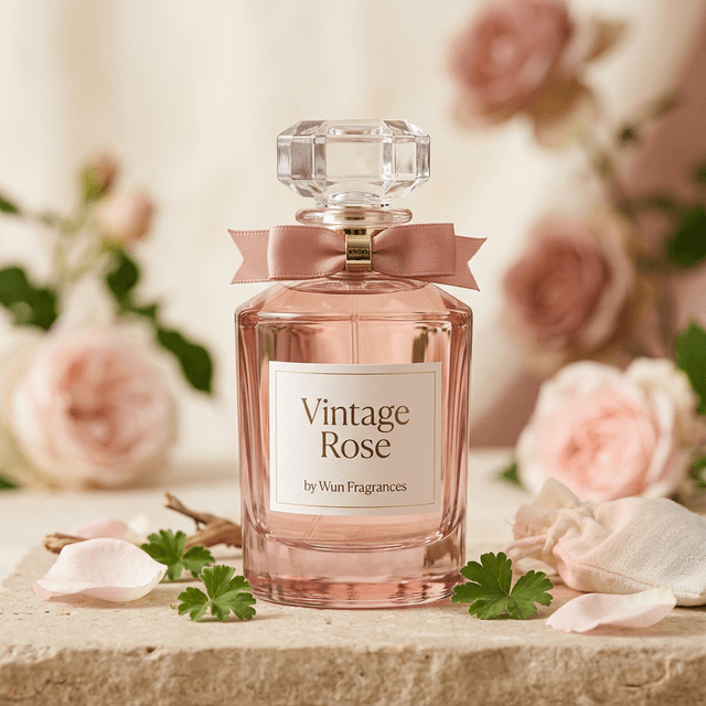 Vintage Rose perfume bottle by Wun Fragrances - Premium Fragrance